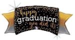 Happy Graduation You Did It 46in Glitter Mylar Balloon inflated