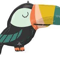 Jungle Get Wild Toucan (Bird) 27 Inch Mylar Balloon Inflated