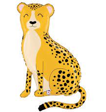 Jungle Cheetah 30 Inch Mylar Balloon Inflated