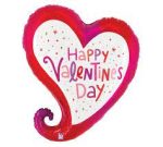 Happy Valentine's Day Special Heart 28 Inch Mylar Balloon Inflated