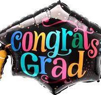31" Congrats Grad Follow Your Dreams Graduation Cap Balloon Inflated