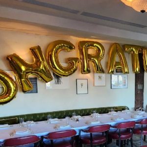 Giant Foil Letter Balloon Arch 40 Inch Inflated