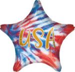 USA Patriotic Star (July 4th) Mylar Balloon 18 inch Inflated