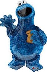 Cookie Monster Sesame Street Mylar Balloon Inflated with Helium