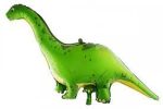 Green Dinosaur 24.9"x50.9" inch Mylar Balloon Inflated