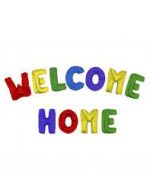 Welcome Home Multi Color Banner 16 Inch Mylar Balloon Inflated with Air Only (not floating)