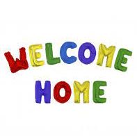 Welcome Home Multi Color Banner 16 Inch Mylar Balloon Inflated with Air Only (not floating)