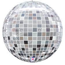 Disco Ball Multi Sided Balloon 15 Inch Inflated