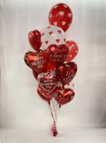 Valentines Day Mylar and Latex Balloons ( Love and Heart) Bouquet