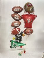San Francisco 49ers Mylar Balloons Bouquet