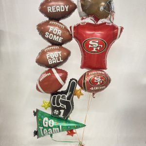 San Francisco 49ers Mylar Balloons Bouquet