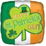St Patrick's Day Flag 17" Mylar Balloon