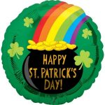 St Patrick's Pot of Gold 18" Mylar Balloon