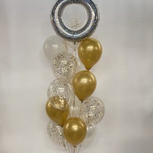 Engagement Ring & Wedding Latex Balloons Bouquet With Weight