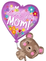 love you mom bear 31 inch foil balloon