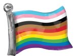 Large Pride flag Foil Balloon Inflated