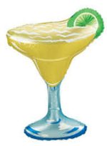 Yellow Margarita Drink 33 Inch Mylar Balloon Inflated