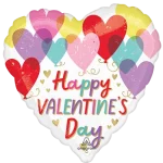 Happy Valentine's Day  Mylar Balloon 18 inch Inflated