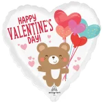 18"  Valentine Bear Hug Mylar Balloon