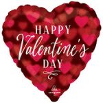 Valentine Romantic Glow Mylar Balloon 18 inch Inflated