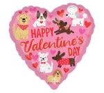 Valentine's Day Doggone Cute Mylar Balloon 17 Inch Inflated