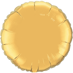 Gold 30 Inch Mylar Balloon Inflated with Helium