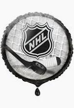 Hockey 18 Inch Mylar Balloon Inflated