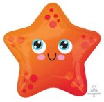Starfish 17 Inch Mylar Balloon Inflated