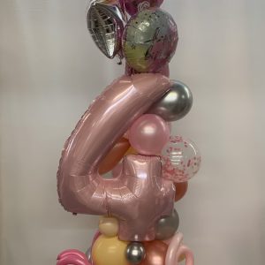 Custom Made Tower - Mixed with Mylar and Latex Balloons