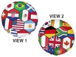 World Cup Flag Soccer Ball 18In Mylar Balloon Inflated